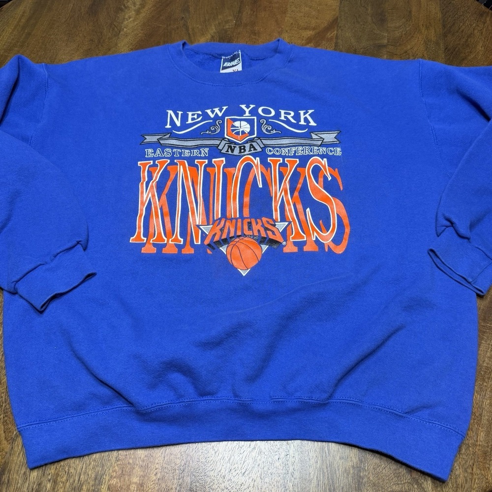 Vintage 90s New York Knicks Crewneck Sweatshirt XL BIKE USA  Playoffs